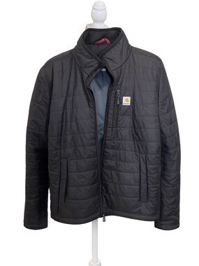 Carhartt Black Quilted Puffer Jacket with Chest Patch